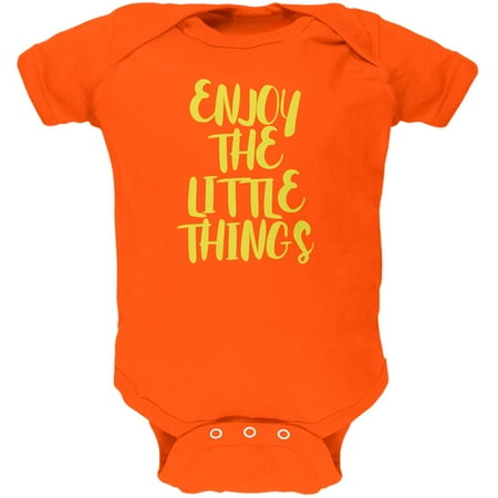 

Enjoy The Little Things Soft Baby One Piece Orange 6 Month