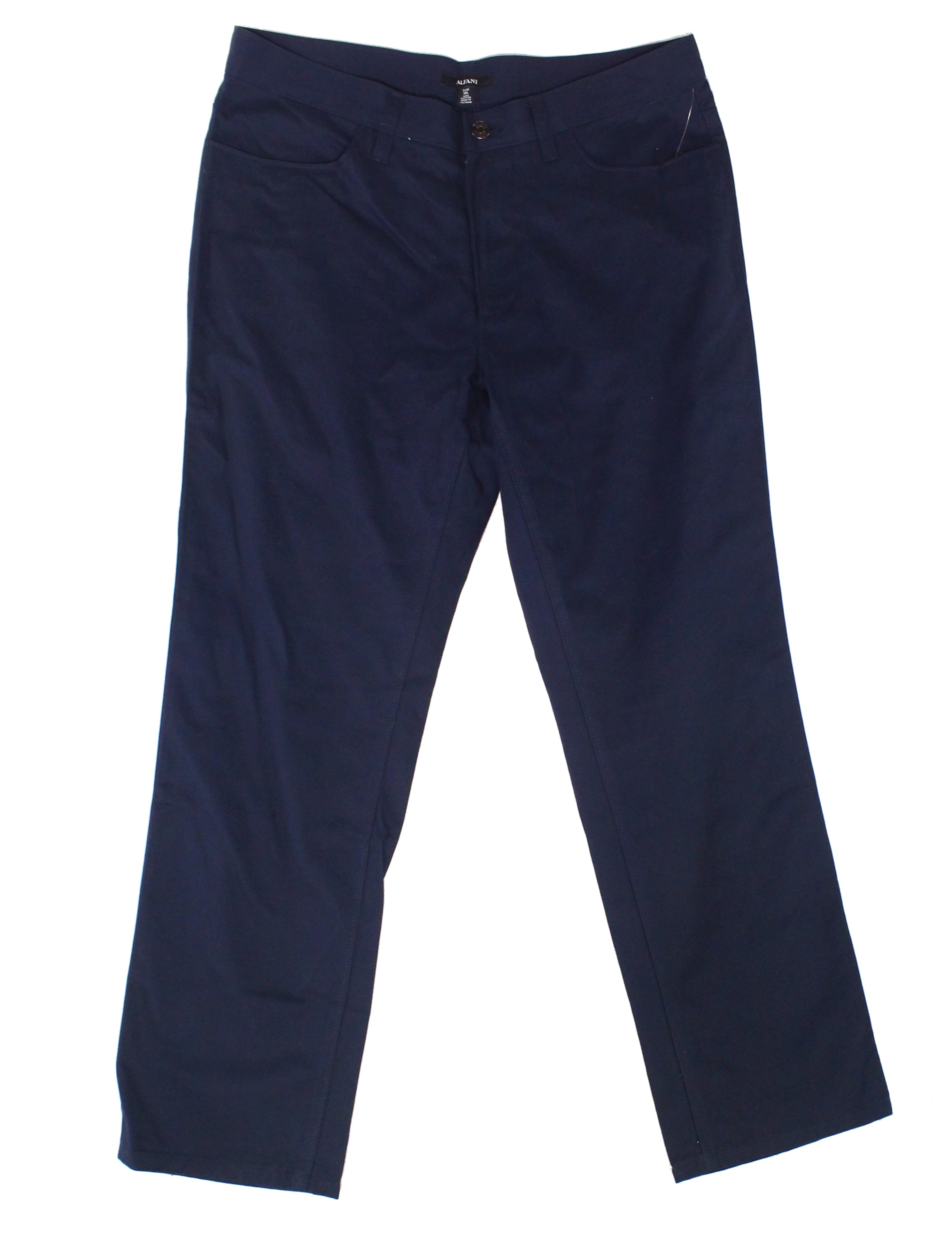 Alfani Pants - Mens Pants Navy 32x32 Solid Regular-Fit Flat-Front 32 ...