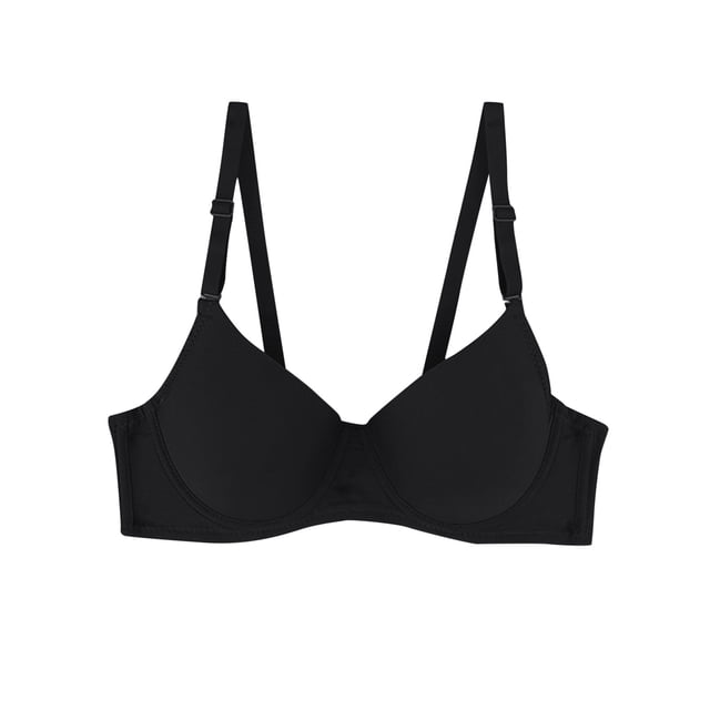 Cathalem Comfort Padded Underwire Bra Lift Up Add One Cup Full-Coverage Wirefree T-Shirt Bra,Beige 80B