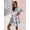 Khaki Blue, variant on Women's Fashion Long Sleeve Color Plaid Brushed Woolen Long Coat