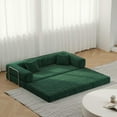 thumbnail image 5 of Resenkos 78.8" Modular Floor Sofa, Convertible Pudding Block Sectional with Armrests, Ready to Use, Green, 5 of 16