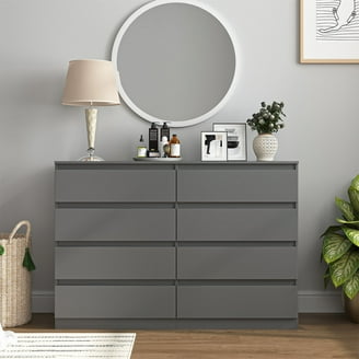 ikea grey dresser HAUGA 6-drawer dresser, gray, 543/8x181/8x331/8"