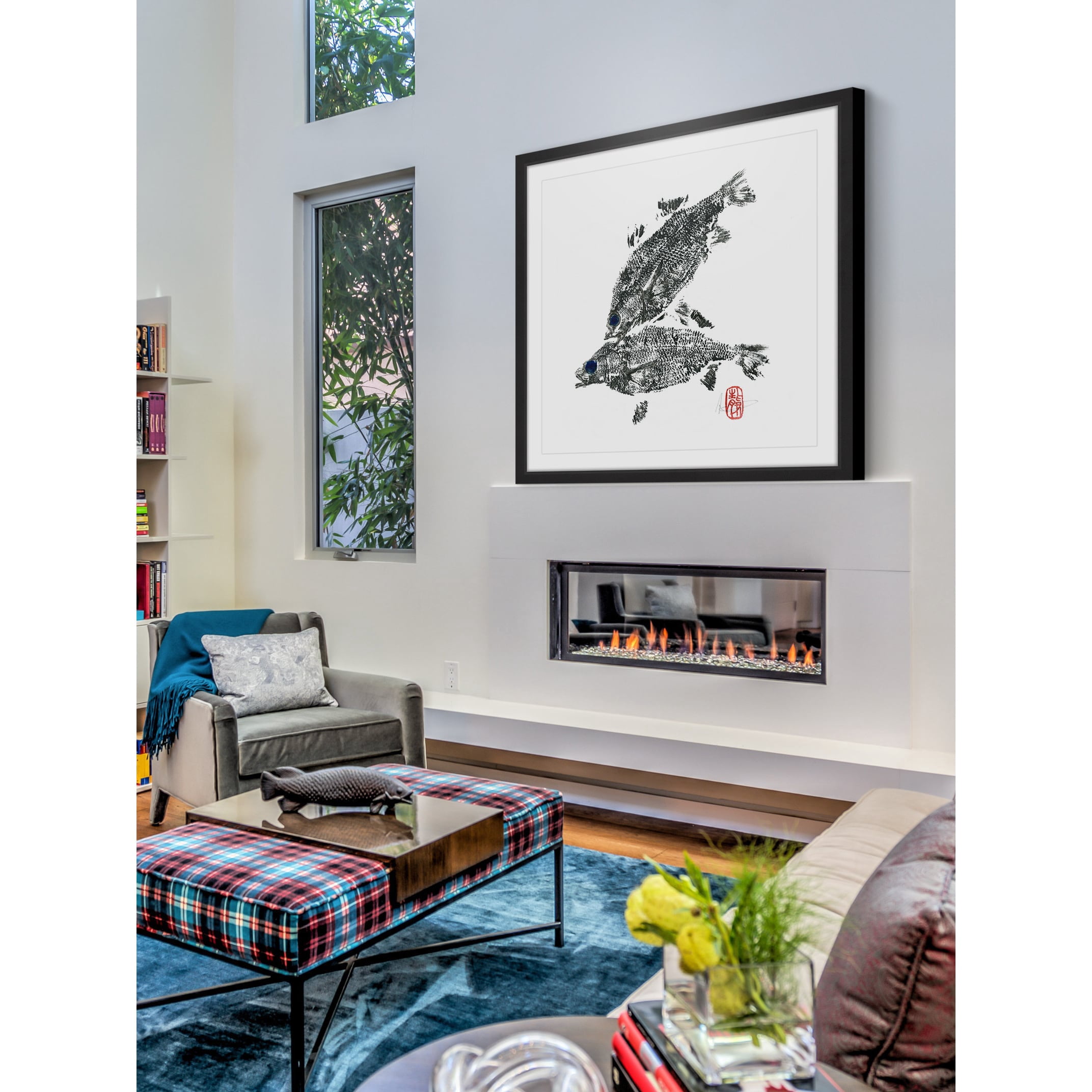 "Love Kiss" Framed Painting Print
