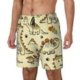 thumbnail image 1 of Balery Cartoon Dinosaurs Bañador para hombre, shorts de playa de secado rápido con entrepierna y forro de compresión-XX-Large, 1 of 6