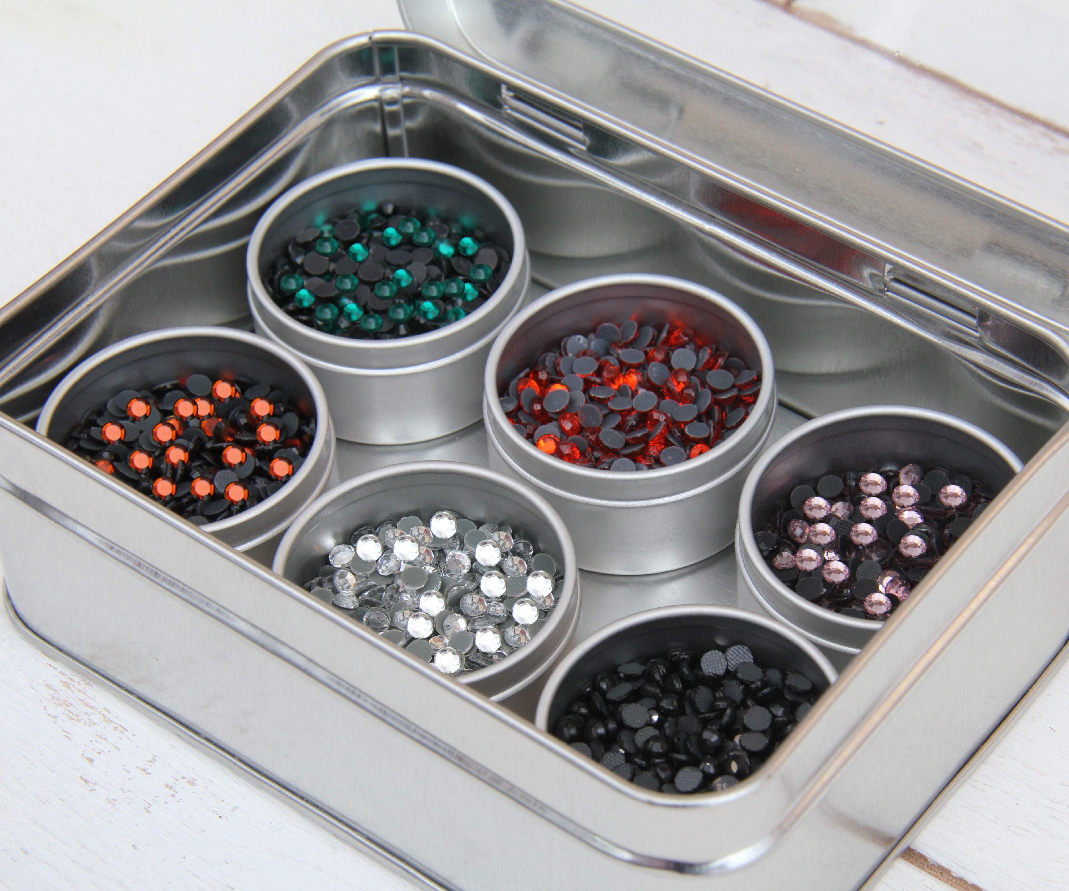 Summer-Ray SS20 5mm Assorted Color Hot Fix Rhinestuds In Storage Box