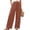 1-Brown, variant on Women Plus Size Linen Palazzo Pants Summer Loose Straight Leg Casual Long Pant Elastic Waisted Solid Color Trousers with Pockets Comfortable Versatile Daily Wear 1-Brown XXXL