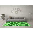 thumbnail image 3 of Ahgly Company Indoor Rectangle Abstract Green Modern Area Rugs, 8' x 10', 3 of 4
