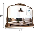 thumbnail image 5 of Shyfoy Large Arch Wall Mirror Ornate Mirror for Living Room Decor Anqitue Gold Decorative Mirrors for Wall 36" x 23", 5 of 7