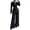 Navy, variant on Elegant Office Lady Professional Suit Two Pieces Classic Shawl Lapel Single Button Outfit High Quality Womens Suits Sets