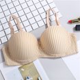thumbnail image 2 of Womens Bras,Thin Cup Striped Gather Bra, Comfortable And Breathable Girl Underwear(70B-85B), 2 of 5