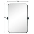 thumbnail image 6 of TEHOME Aura  Black Bathroom Mirror, 20x30 inches, Stainless Steel framed, Pivoting Rectangle, 6 of 7