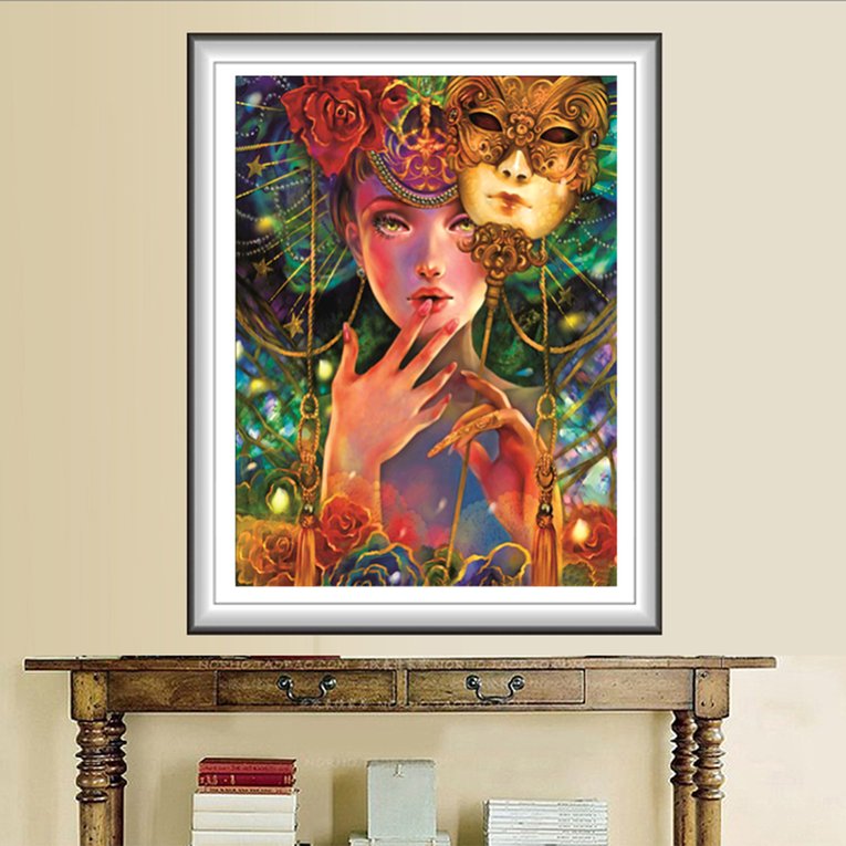 DIY Diamond Painting Kits Mask Women Diamond Embroidery