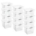 thumbnail image 1 of Sterilite Laundry Basket, 1.5 Bushel Plastic Hamper with Handles, White, 12 Pack, 1 of 8