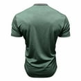 thumbnail image 6 of LpwkSSA Men Casual Round Neck Printing Pullover Fitness Sports Shorts Sleeves T Shirt Blouse Green M, 6 of 8