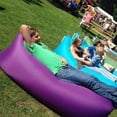thumbnail image 1 of INTBUYING Portable Chill Lazy Sofa Fast Inflatable Sleeping Bag Camping Bed Beach PURPLE, 1 of 2