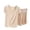 *5-Beige, variant on VBVC Women's Soft Modal Loungewear Set,Ladies U-Neck Short Sleeve Tee,High Waist Ruffle Shorts Pajamas For Women,Beige,M-2XL