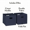 thumbnail image 4 of RiverRidge Kids Curve Appeal 35in Arched Bookcase with Cubby Storage Shelf and 2 Navy Bins, 4 of 5
