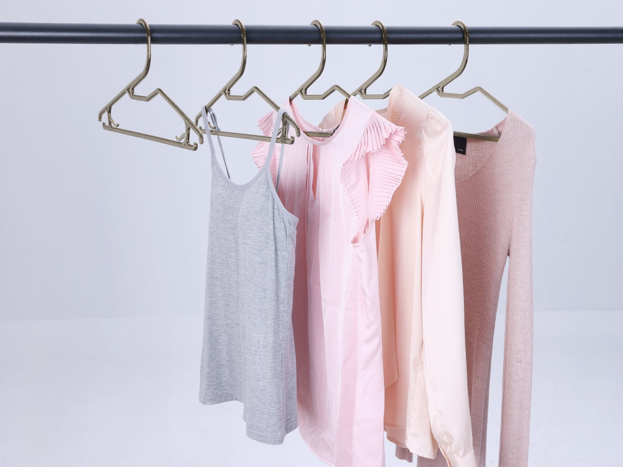Unique Bargains Plastic Durable Space Saving Clothes Hangers 10 Packs Gray