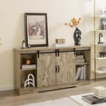 thumbnail image 5 of Costway TV Stand Farmhouse Cabinet Sliding Barn Door Adjustable Shelves for TV up to 65", 5 of 10