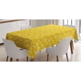 thumbnail image 1 of Autumn Tablecloth, Fall Branches in Abstract Style of Tulip Bouquets Essence Floral Doodle, Rectangle Satin Table Cover for Dining Room and Kitchen, 52" X 70", Earth Yellow and White, by Ambesonne, 1 of 2