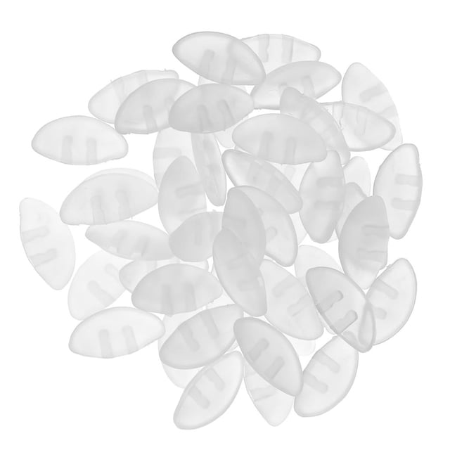 Pack de 25 pares de almohadillas nasales de silicona Eyewear Nosepads Kit de reparación Claro shamjiam Almohadillas nasales de silicona para gafas