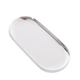 thumbnail image 1 of Oval Storage Plate Golden Dinner Plate Stainless Steel Dessert Plate Nuts Fruit Cake Tray Snack Kitchen Plate Fruit Cake Tray silver, 1 of 6