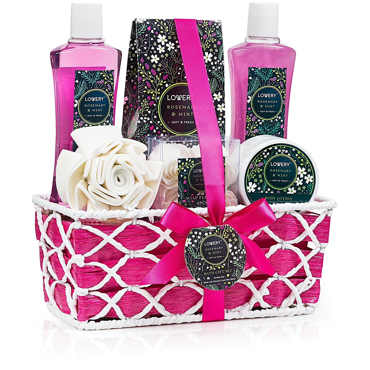 Home Spa Gift Basket Rosemary &amp; Mint Fragrance