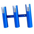 thumbnail image 2 of koolsoo 3 Tubes Fishing Rod Holder Deck Mount Fishing Holder Lightweight Practical Hanger Organizer Space Saving Rod Holder blue, 2 of 8