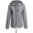 thumbnail image 4 of Women's Waterproof Rain Jacket Lightweight Hooded Raincoat for Hiking Trave Outdoor, 4 of 5