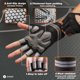 thumbnail image 2 of Guantes de entrenamiento SIMARI acolchados para levantamiento de pesas, sin dedos, negros, 2 of 6