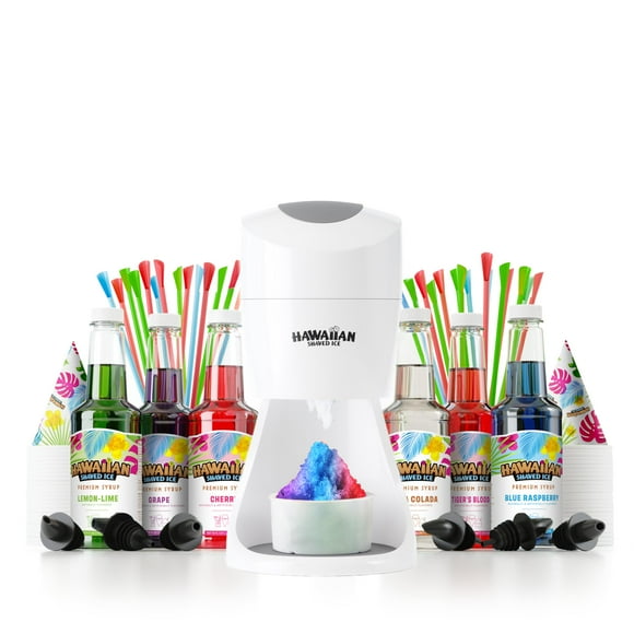 Máquina Snow Cone Machine Hawaiian Shaved Ice S900A con kit de sabores