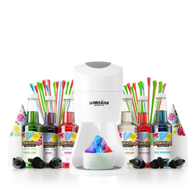 Máquina Snow Cone Machine Hawaiian Shaved Ice S900A con kit de sabores
