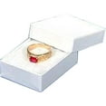 thumbnail image 2 of 100 White Swirl Cotton Charm Jewelry Boxes Gift Display 2 3/16" x 1 3/4" x 3/4", 2 of 2