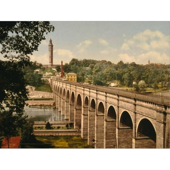 Art.com High Bridge, New York City Stretched Canvas Print Wall Art, 16" x 12"