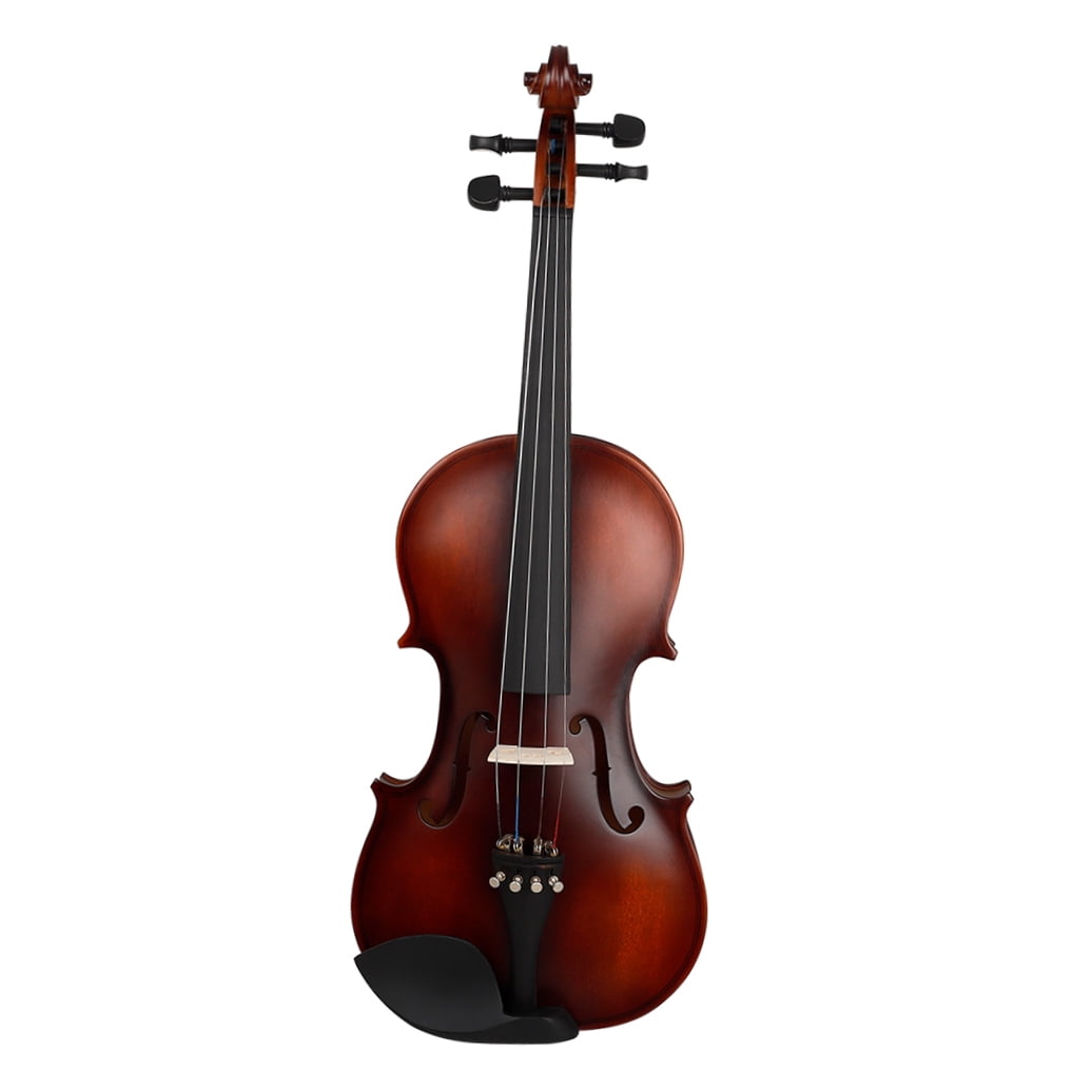 ULTNICE 1Set Retro Solid Wood Violin with Hand Carved Design and Comfortable Ebony Chin Rest