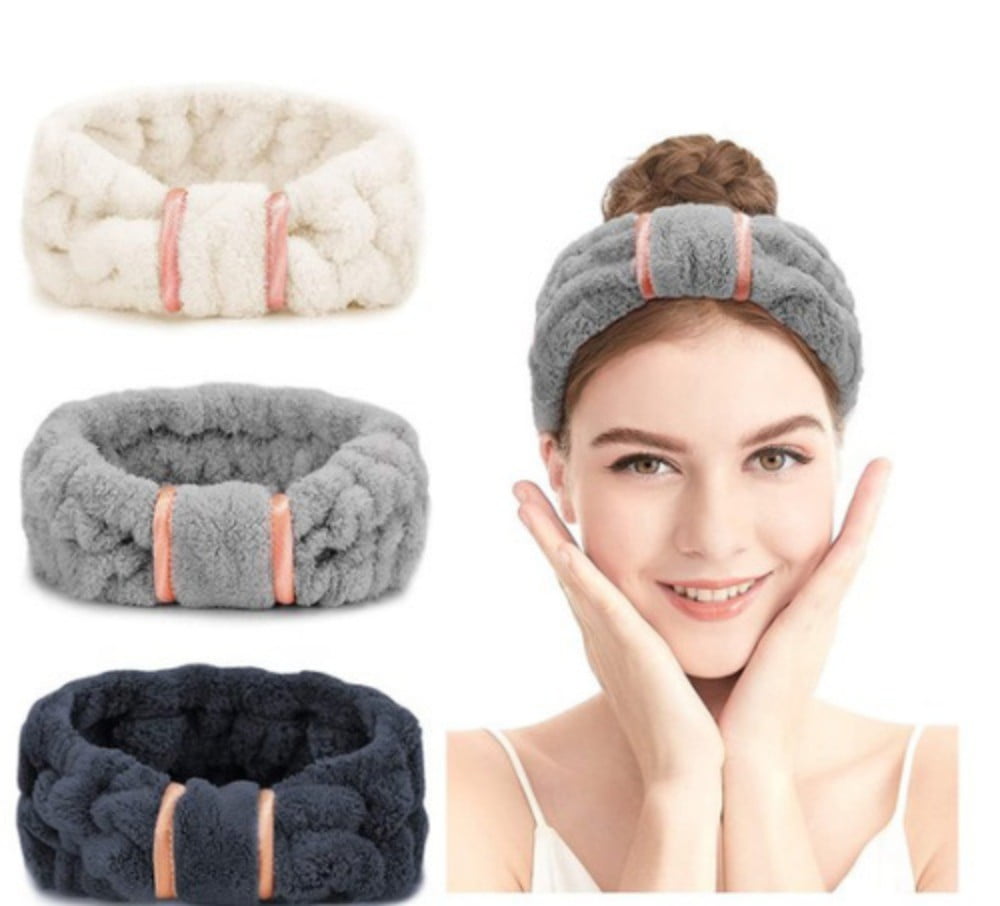 3 Pack Microfiber Headbands Spa Facial Headbands Makeup Headbands