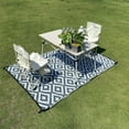 thumbnail image 5 of Fanshiluo Clearance Outdoor Patio Rug Camping - 4x6 Ft Black And Gray Outdoor Rugs Outdoor Carpet,Plastic Straw Area Rug For Patios RV,Outside Porch Rug Balcony Rug RV, 5 of 8