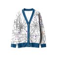 thumbnail image 5 of Enjoytime Halloween Lightweight Cardigans for Women Print Denim Patchwork Jacket Button Down Oversized Outerwear, 5 of 6