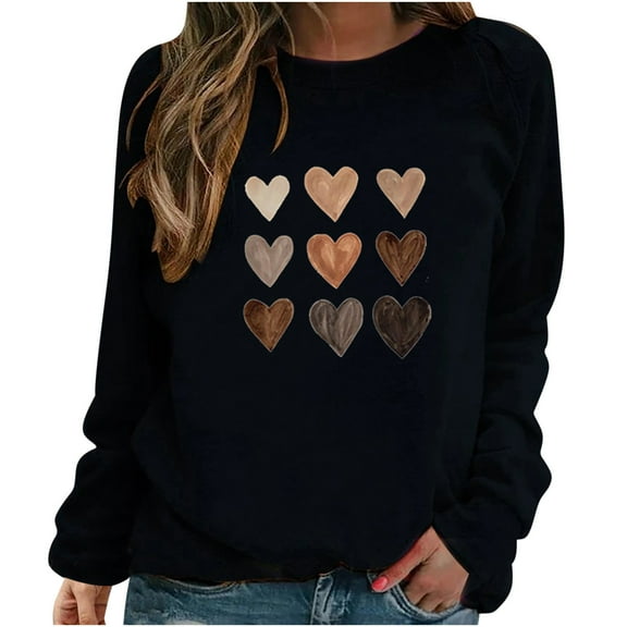 HomeGardon Womens Sweatshirt Graphic Hoodies Women's Casual Hoodie Pullover Women's Print Sweatshirt Long Sleeve Sweat,S-XXXL