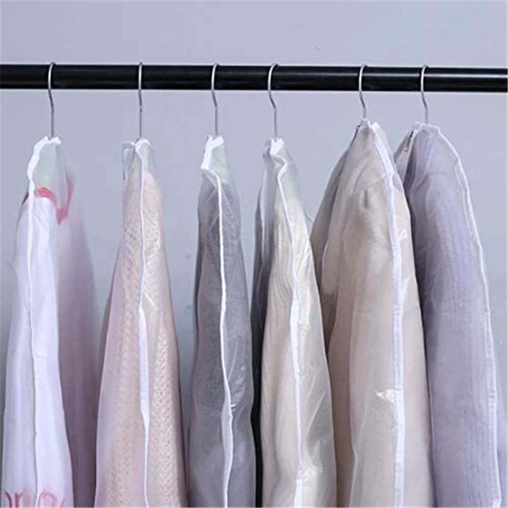 Garment Bags For Hanging Clothes With Gusset Full Clear Moth - Temu