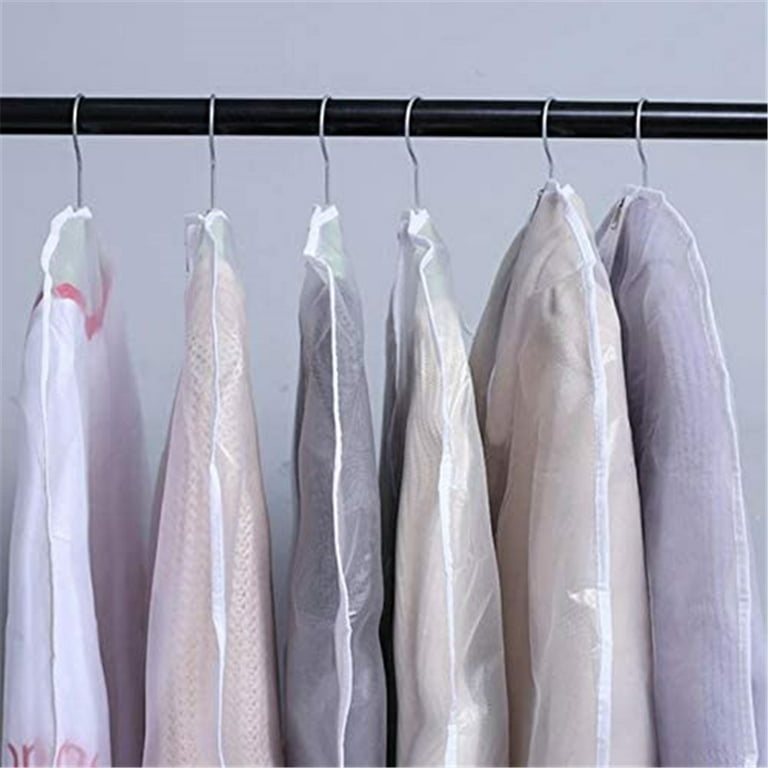 40 Garment Bags, Clear Moth Proof Suits Covers with 4 Gussetes, for  Hanging Clothes Closet Storage Travel, Plastic Protector for Coat, Jacket