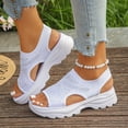 thumbnail image 2 of Dakaela Womens Walking Sandals Arch Support Platform Orthotic Slingback Summer Shoes Plantar Fasciitis Casual Open Toe Sport Sandal White Size 7.5, 2 of 9