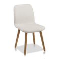thumbnail image 1 of Bouclair Oatmeal Fabric and Wood Dining Chair, 1 of 7