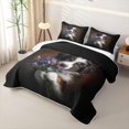 thumbnail image 3 of Homewish Kawaii Dog Twin Quilt Set,Purple Daisy Floral Twin Coverlet Set,Pet Lover Decor,2-Piece, 3 of 7