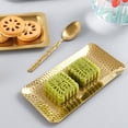 thumbnail image 4 of Rectangular Tray, Elegant Hammered Tray Decoration  For Living Room Silver,Gold, 4 of 8