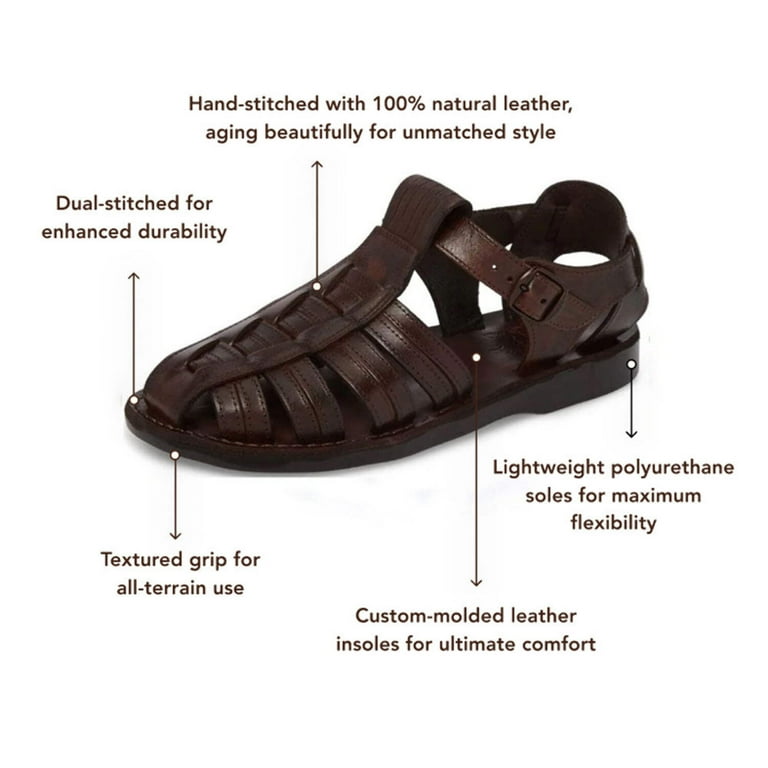 Jerusalem Sandals Barak - Mens Brown - Walmart.com