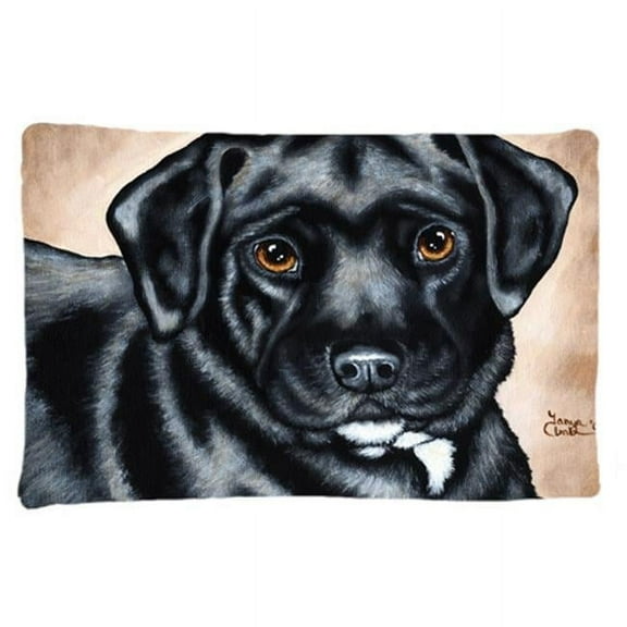 Carolines Treasures  Black Bart the Labrador Fabric Standard Pillowcase