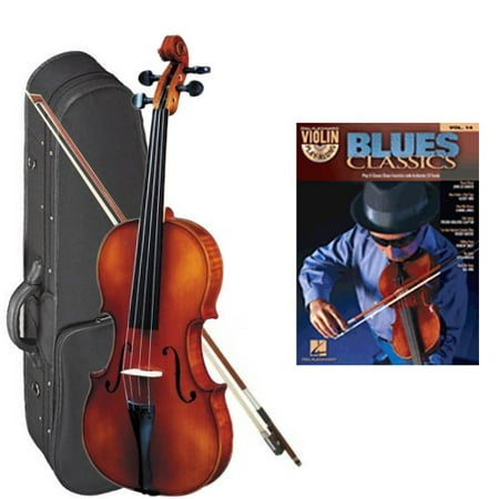 American Classics Violin Strunal 260 Student Violin Blues Classics Play Along Pack - 1/4 Size European Violin w/Case & Play Along Book ()