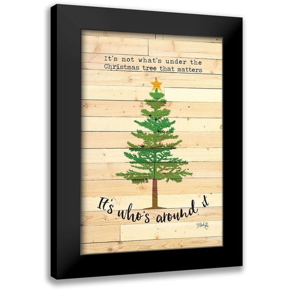 Rae, Marla 11x14 Black Modern Framed Museum Art Print Titled - Under the Christmas Tree