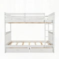 thumbnail image 5 of Full-Over-Full Bunk Bed with Ladders & 2 Storage Drawers (White) - Spacious for Guests & Storage!, 5 of 13